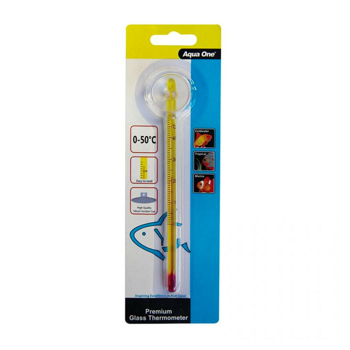 Aqua One Premium Glass Thermometer