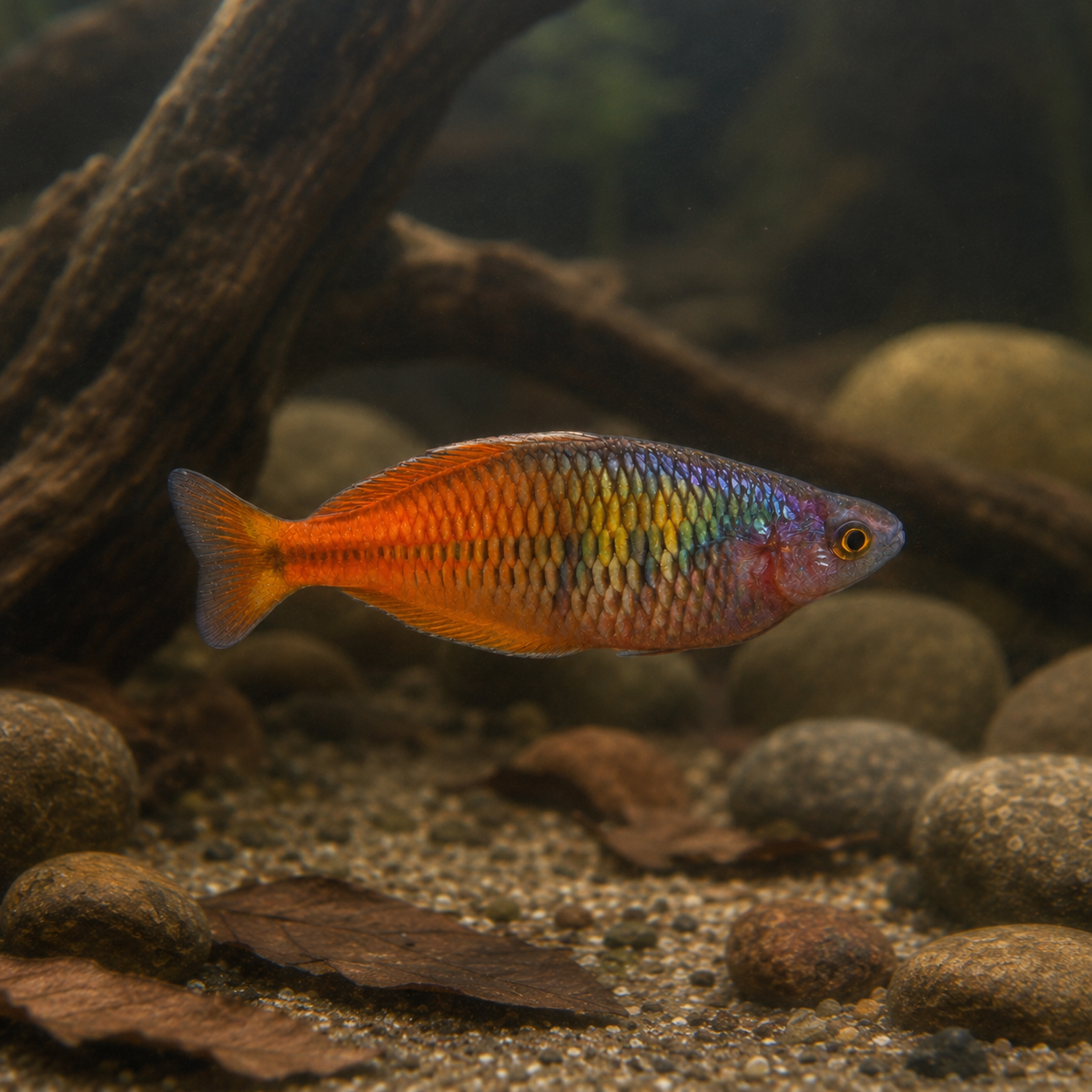 Boesemani Red Fire Rainbow Fish