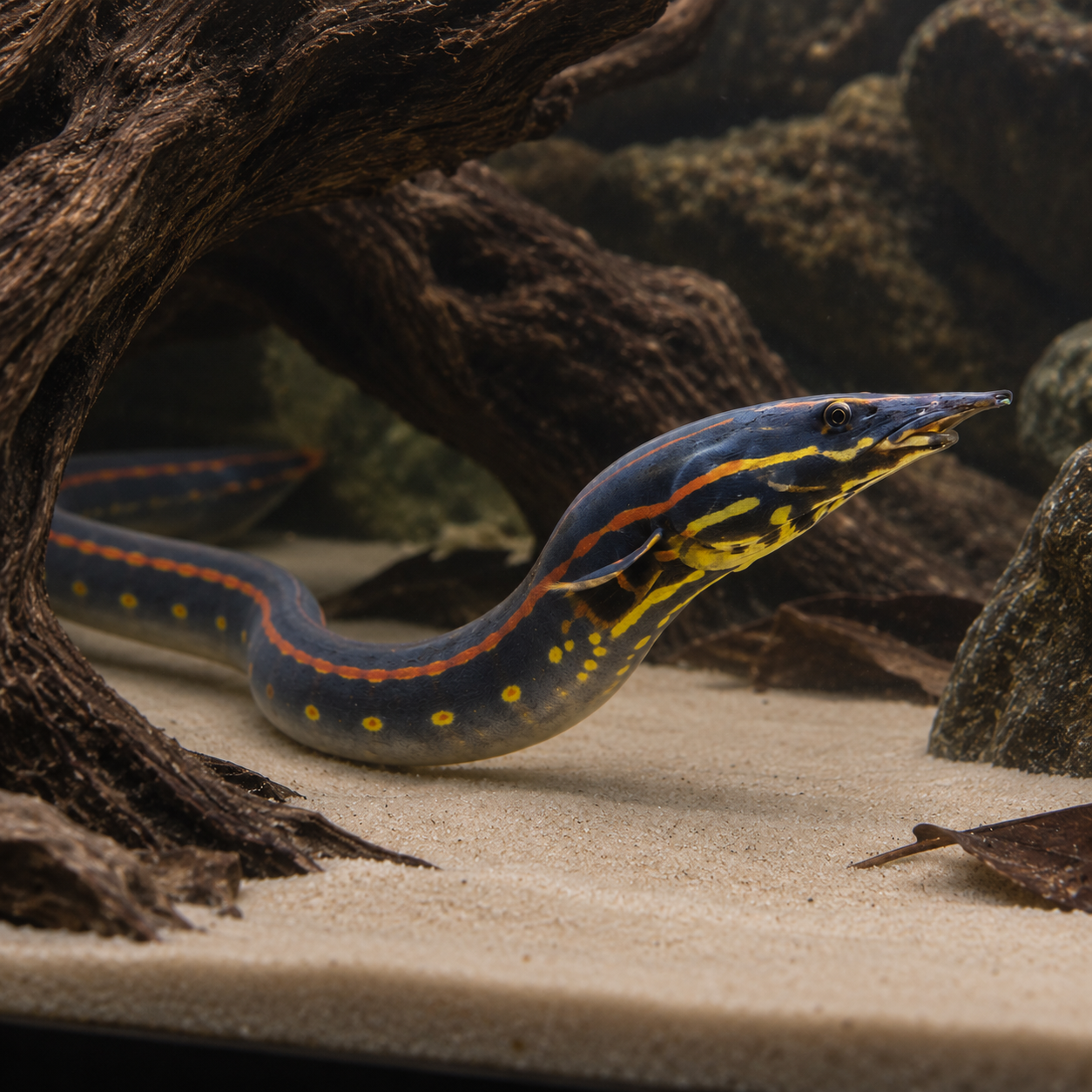 Fire Eel Mastacembelus Erythrotaenia