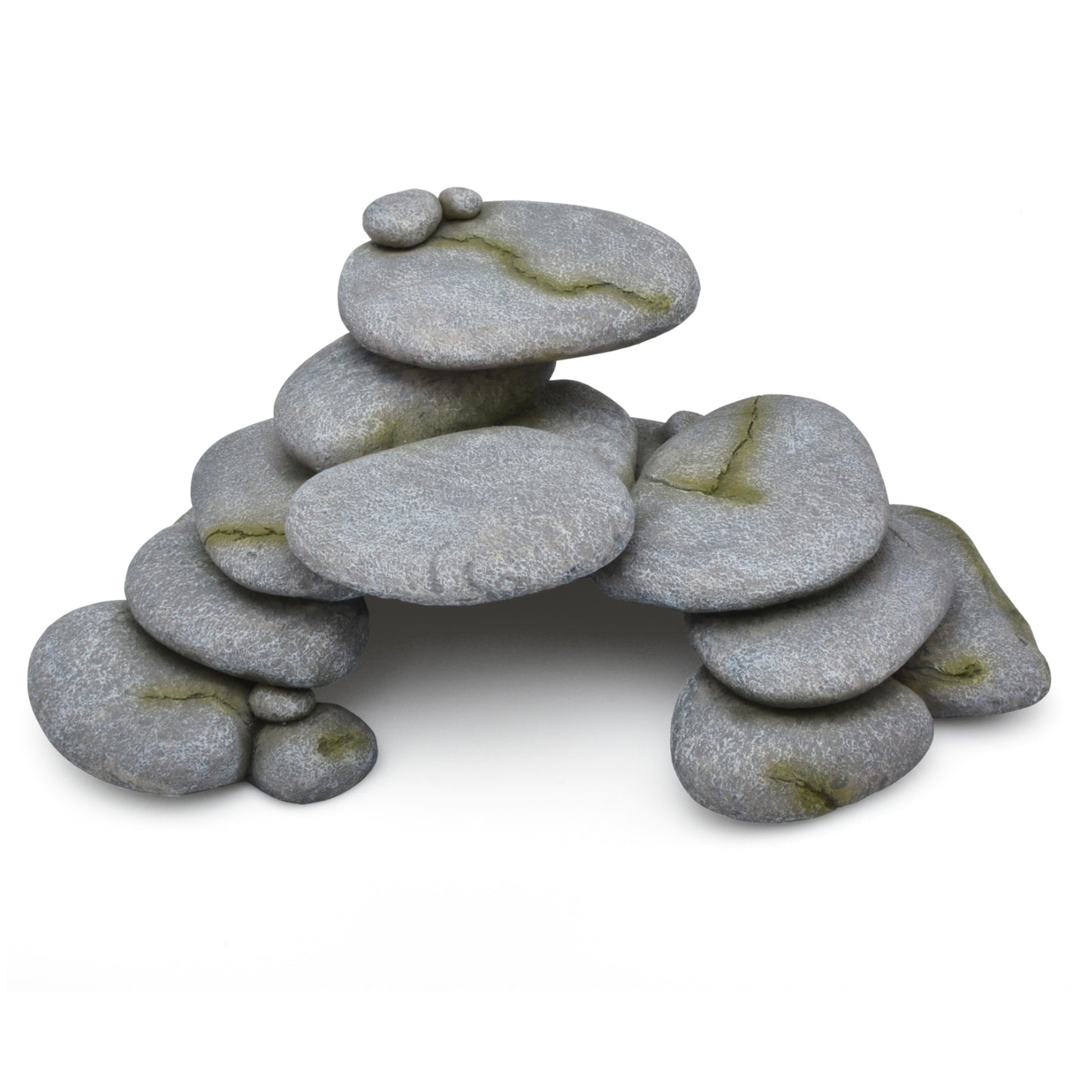 Betta Grey Pebble Stack Aquarium Ornament
