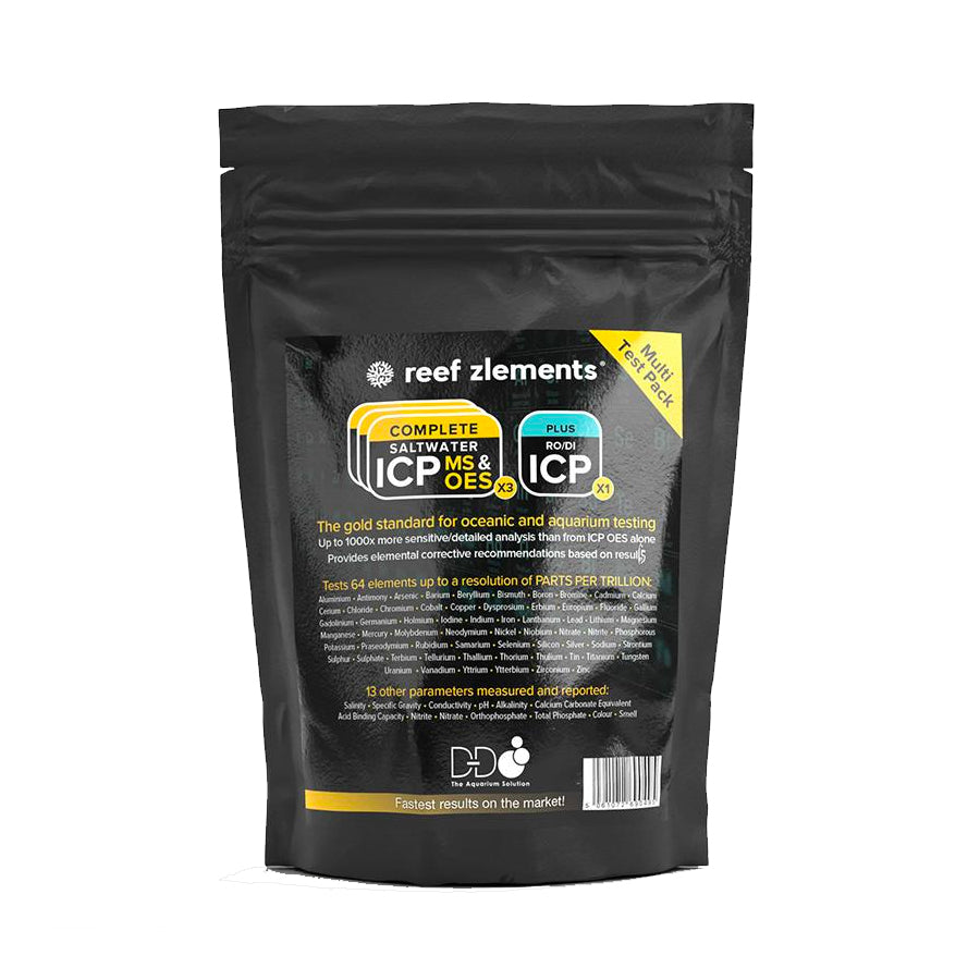 Reef Zlements ICP MS and OES Test 3 Pack and RO/DI Test