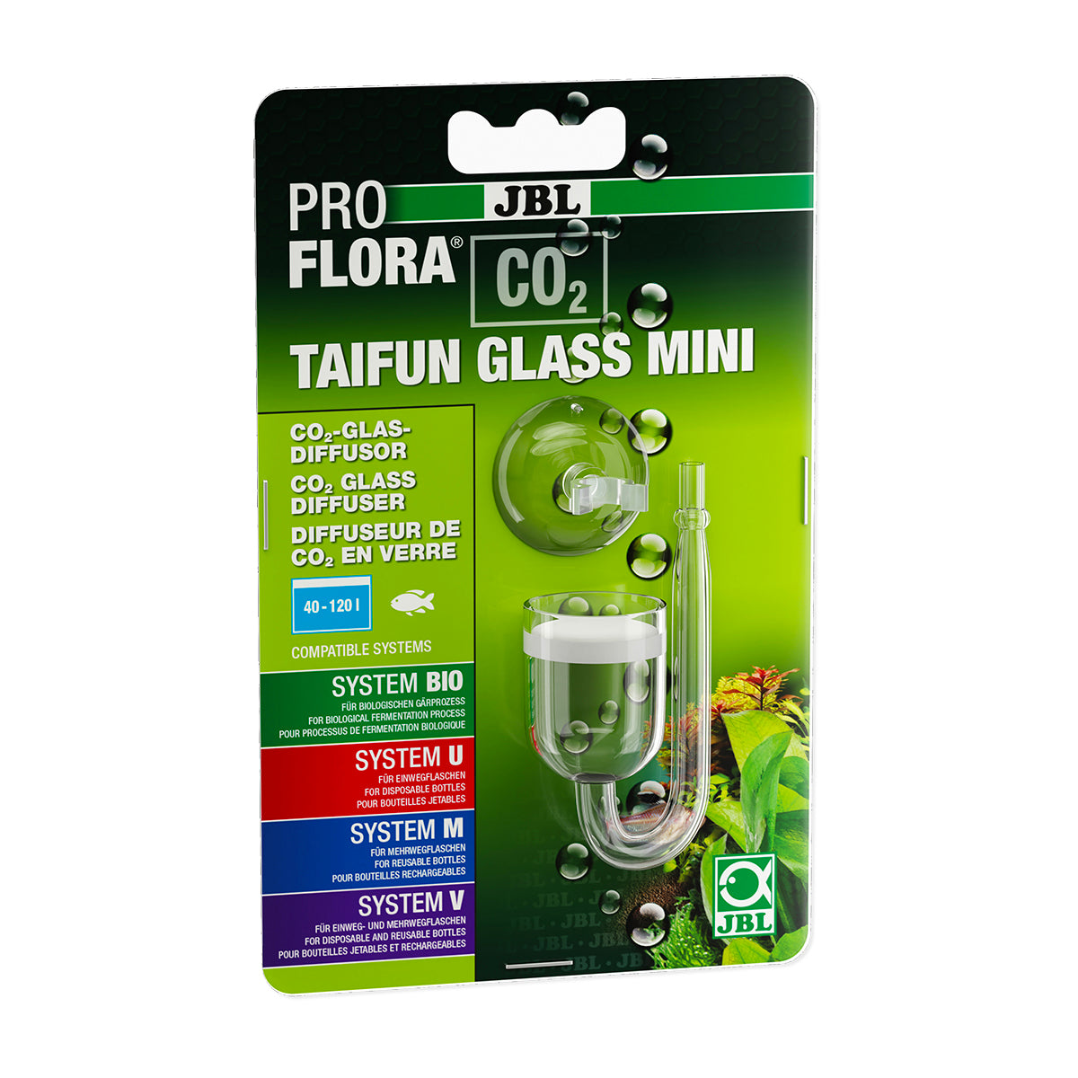 JBL Proflora CO2 Tifone Diffusore Vetro Per Acquario - Maxi, 160-800 Litri - Foto 3