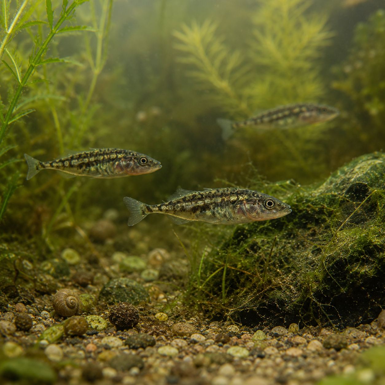 Three Spined Stickleback Gasterosteus Aculeatus