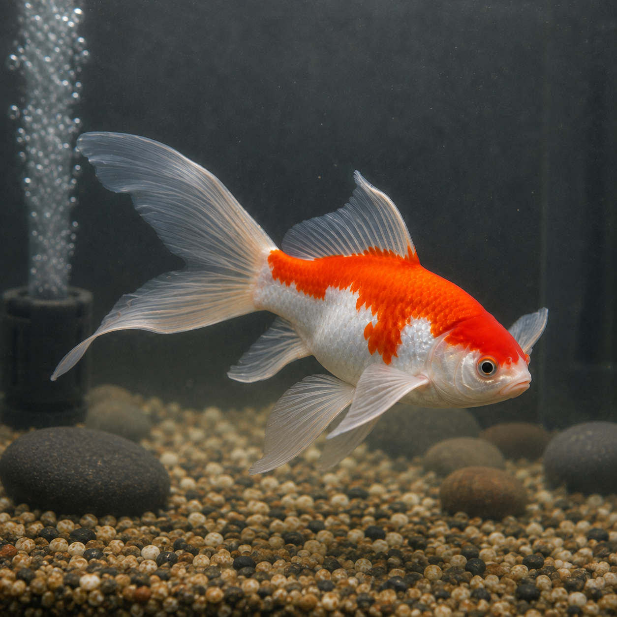 XL Goldfish Sarasa Red and White Comet Carassius Auratus