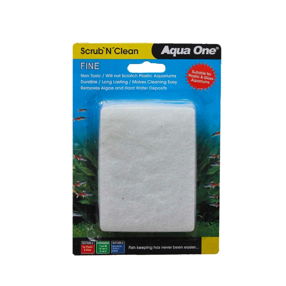 Aqua One Scrub and Clean Small Fine Pad - Charterhouse Aquatics