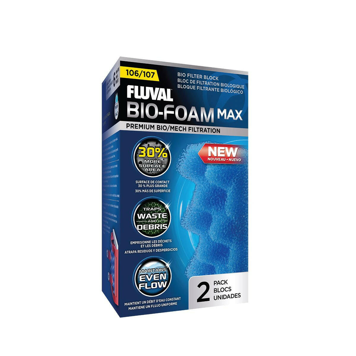 Fluval Bio Foam Max for 107/106 Filters (2 Pack) - Charterhouse Aquatics