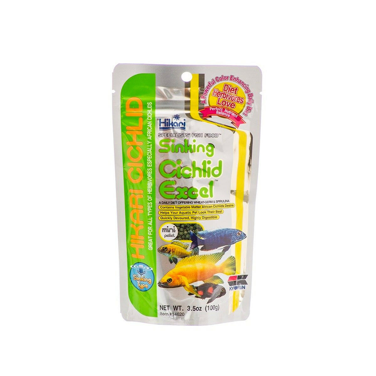 Hikari Sinking Cichlid Excel Mini Pellets 100g - Charterhouse Aquatics