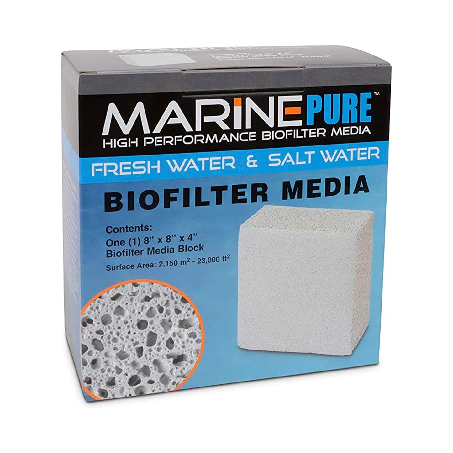Marine Pure Biological Media - Block (8 x 8 x 4 Inches) - Charterhouse Aquatics