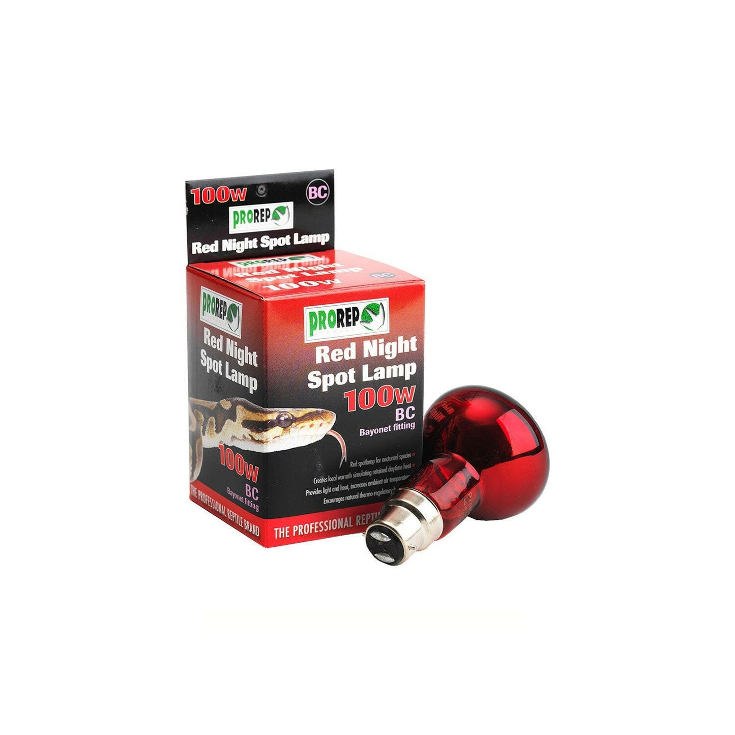 ProRep Red Night Spotlamp 100w - BC (Bayonet) - Charterhouse Aquatics