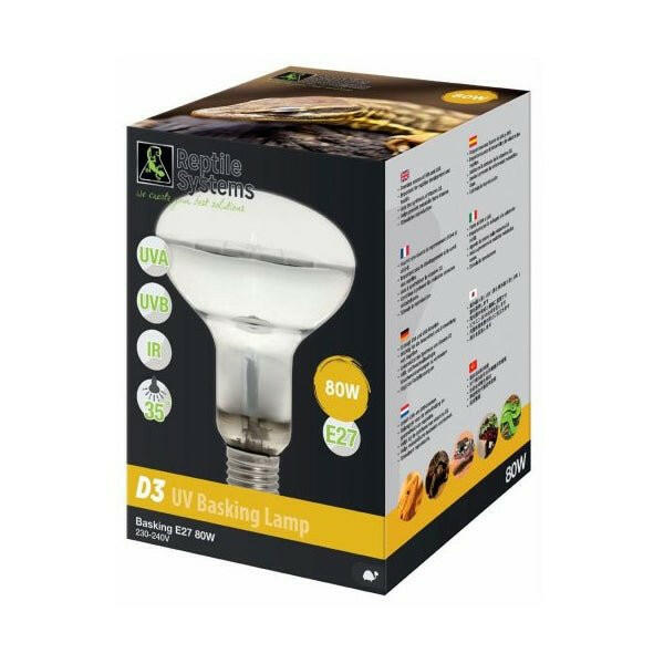 Reptile Systems D3 UV Basking Lamp Mini - 80w - Charterhouse Aquatics