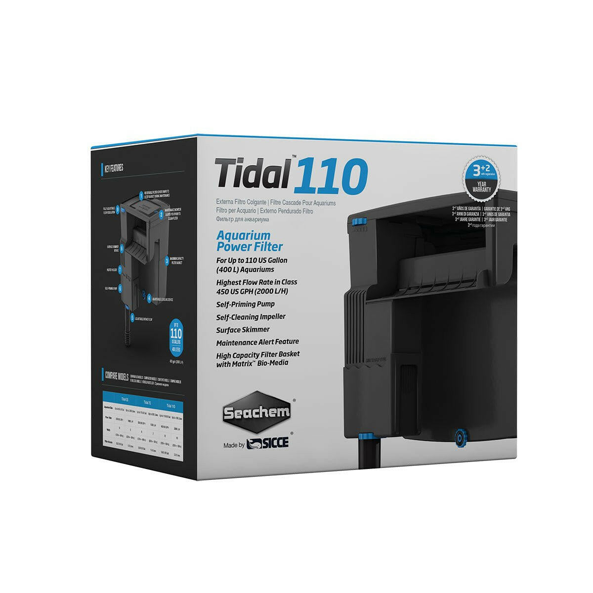 Seachem Tidal 110 Hang-On Filter - Charterhouse Aquatics