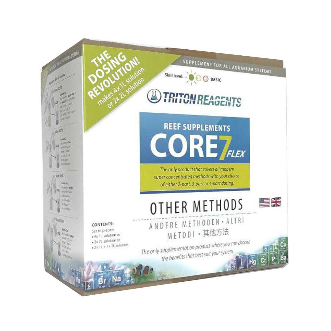 Triton Core 7 Flex Reef (Other Methods) - 4 x 1L or 2 x 2L - Charterhouse Aquatics
