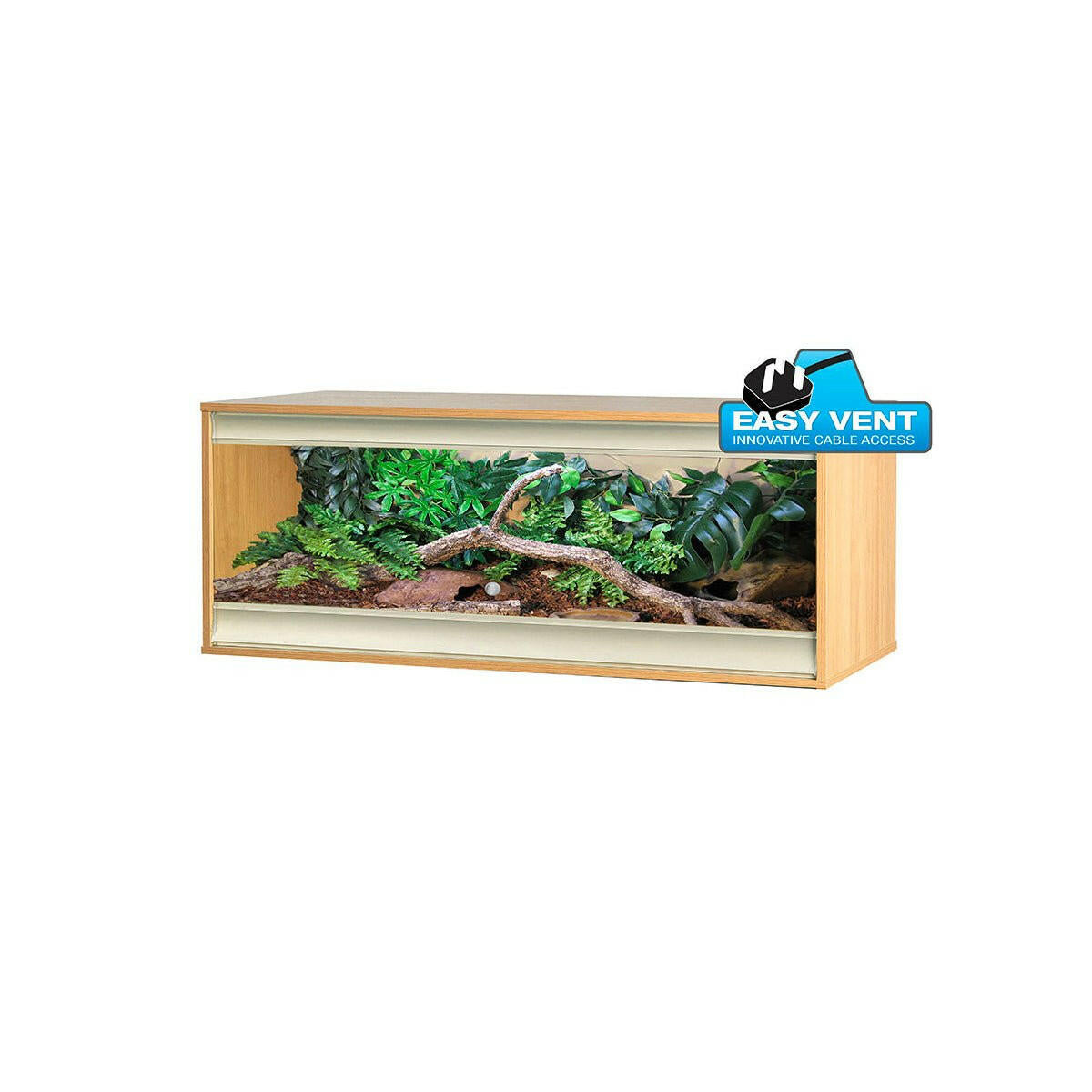 Vivexotic Viva+ Terrestrial Vivarium - Large-Deep Oak 115x61x50cm - Charterhouse Aquatics