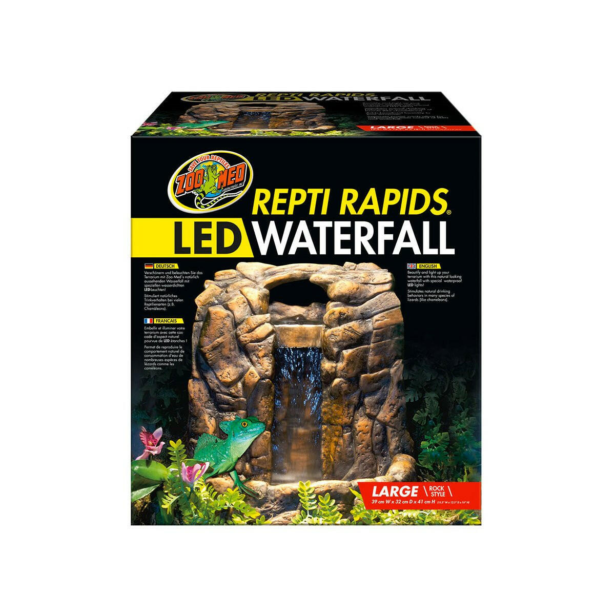 Zoo Med ReptiRapids LED Waterfall Large Rock