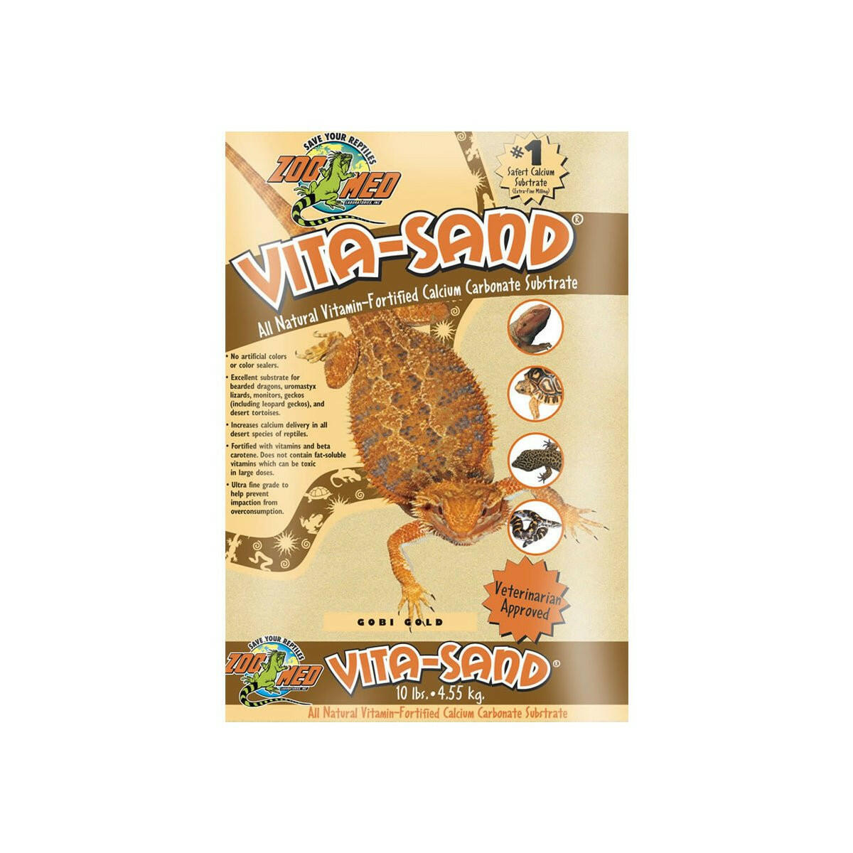 Zoo Med Vita-Sand Gobi Gold 4.5Kg - Charterhouse Aquatics