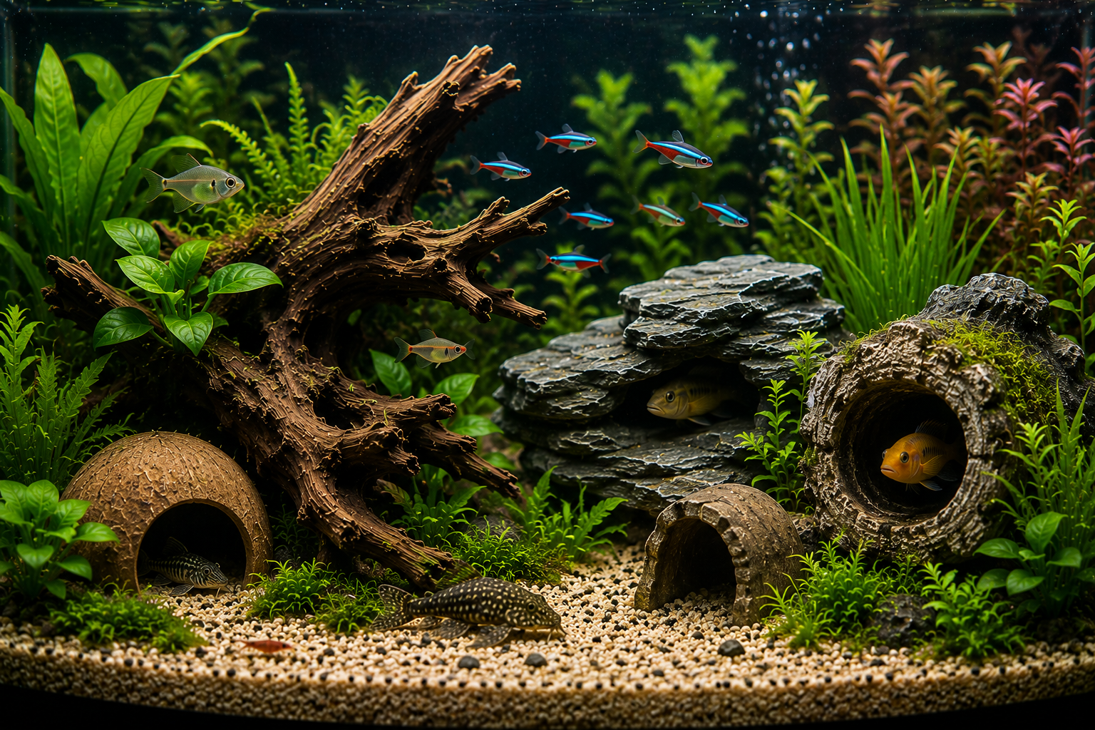 Best Hiding Spots: Ornaments That Support Fish Behavior and Reduce Stress