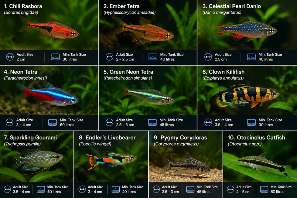 10 Best Freshwater Fish That Stay Small
