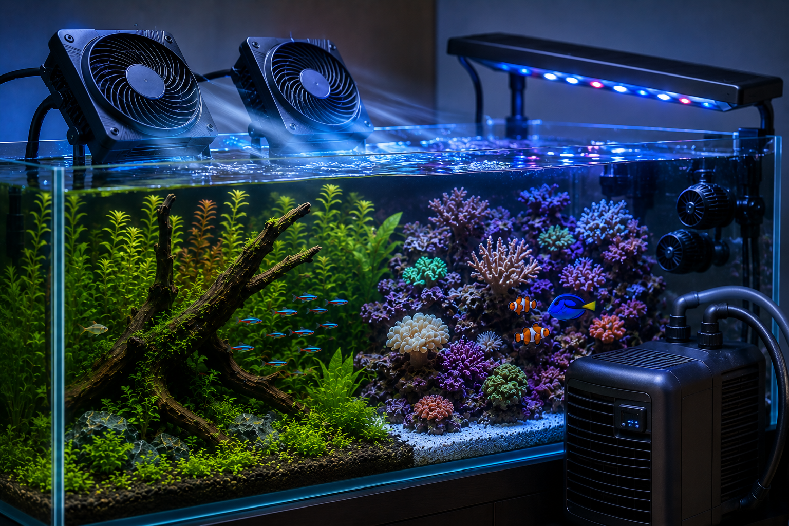 Effective Cooling Methods for Freshwater & Marine Aquariums