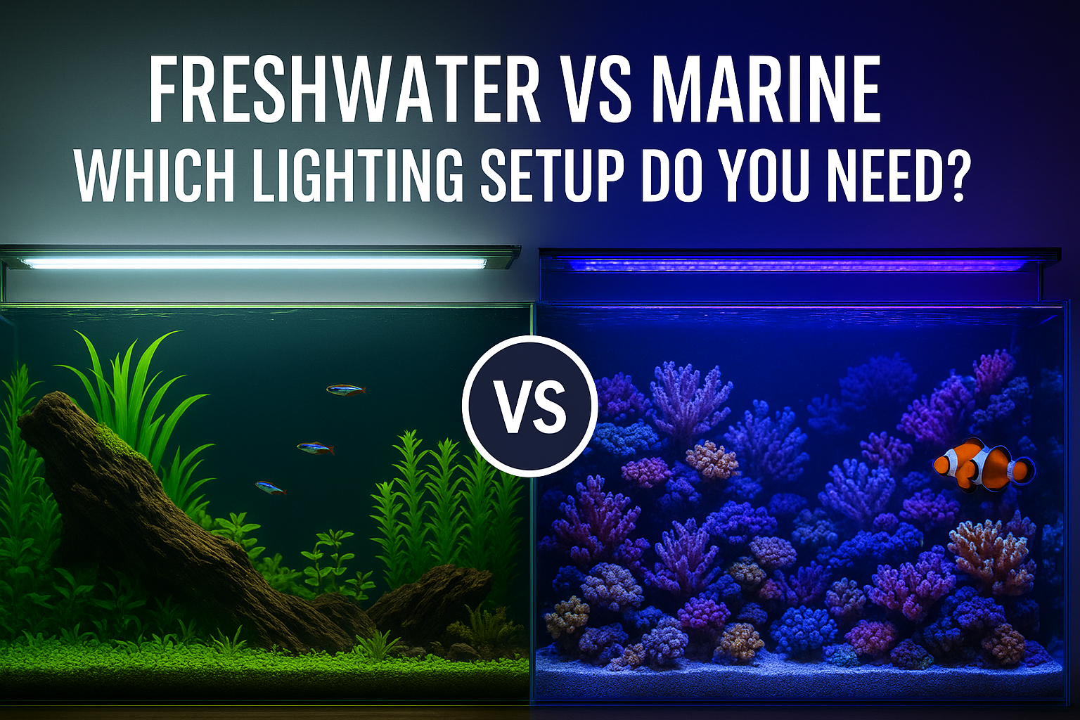 Freshwater vs Marine: Which Lighting Setup Do You Need?