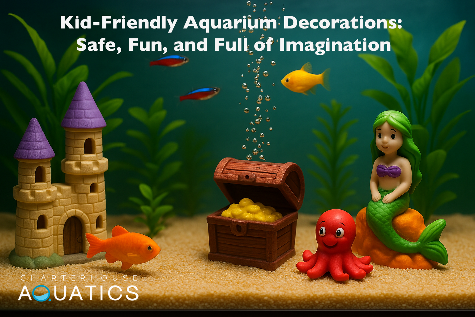 Image showcasing 🧒 Kid-Friendly Aquarium Decorations: Safe, Fun, and Full of Imaginatio ...