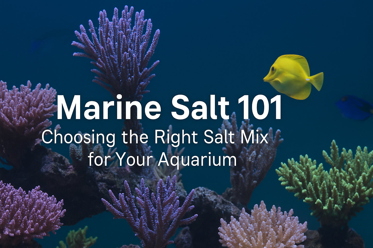 Marine Salt 101: Choosing the Right Salt Mix for Your Aquarium
