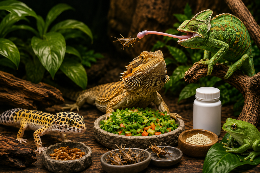 Reptile Feeding Guide: Live Food, Supplements & Nutrition Explained