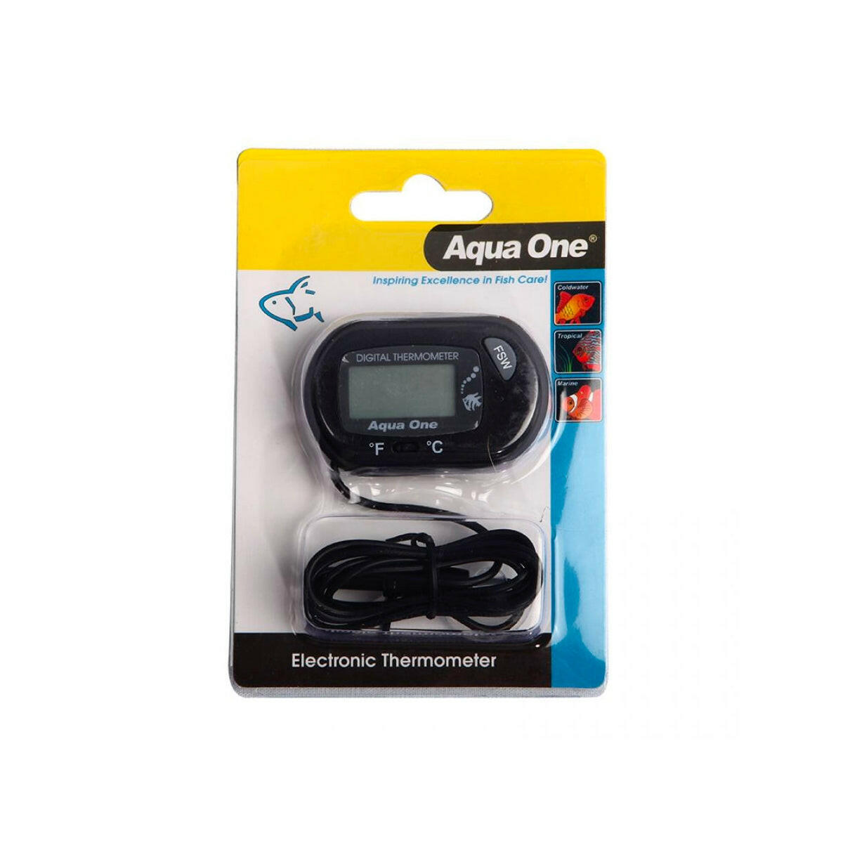 Aqua One External Digital LCD Aquarium Thermometer