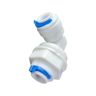1/4" x 1/4" Push Fit Elbow Tank Connector (requires 16mm hole)