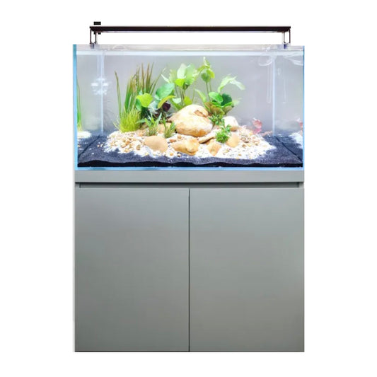 Fluval Visi-White 90 Aquarium and Cabinet - Dusty Grey