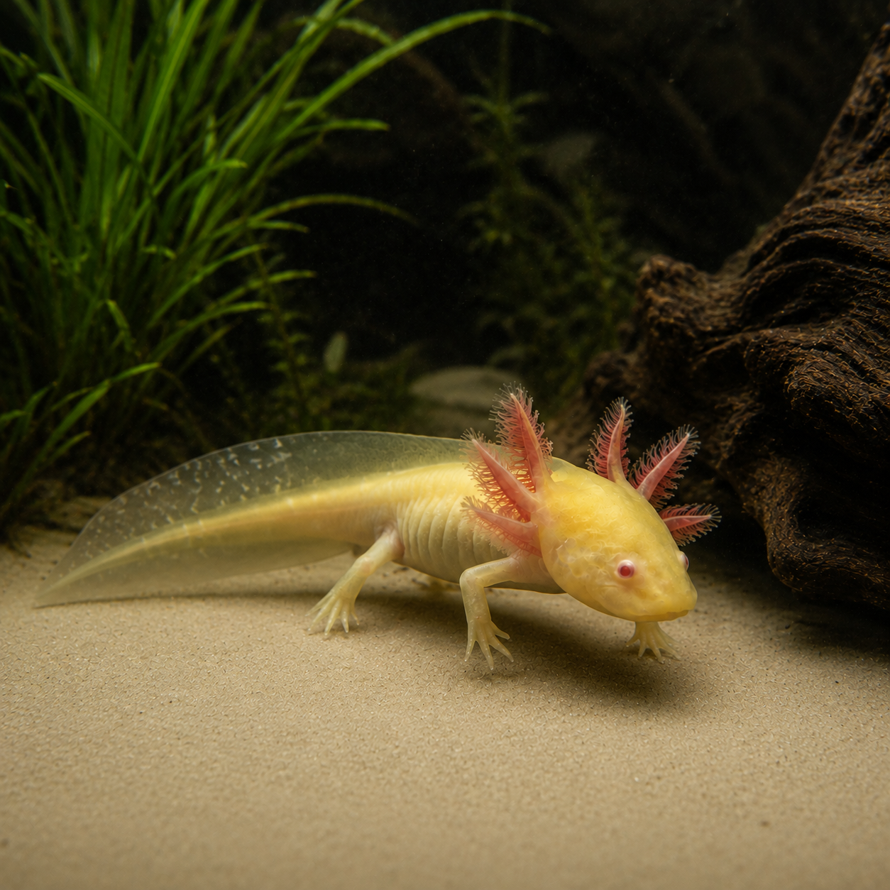 Albino Golden Red Eye Axolotl 