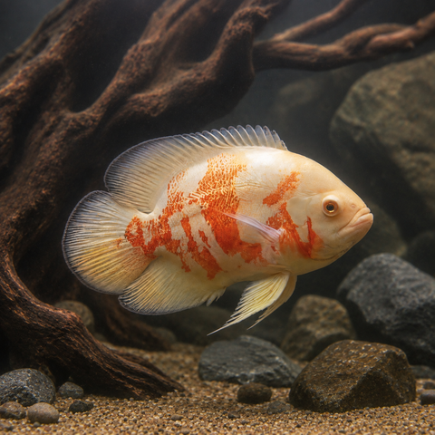Albino Red Tiger Oscar