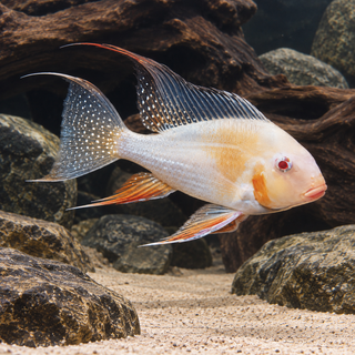 Albino Threadfin Acara Acarichtys Heckelii 