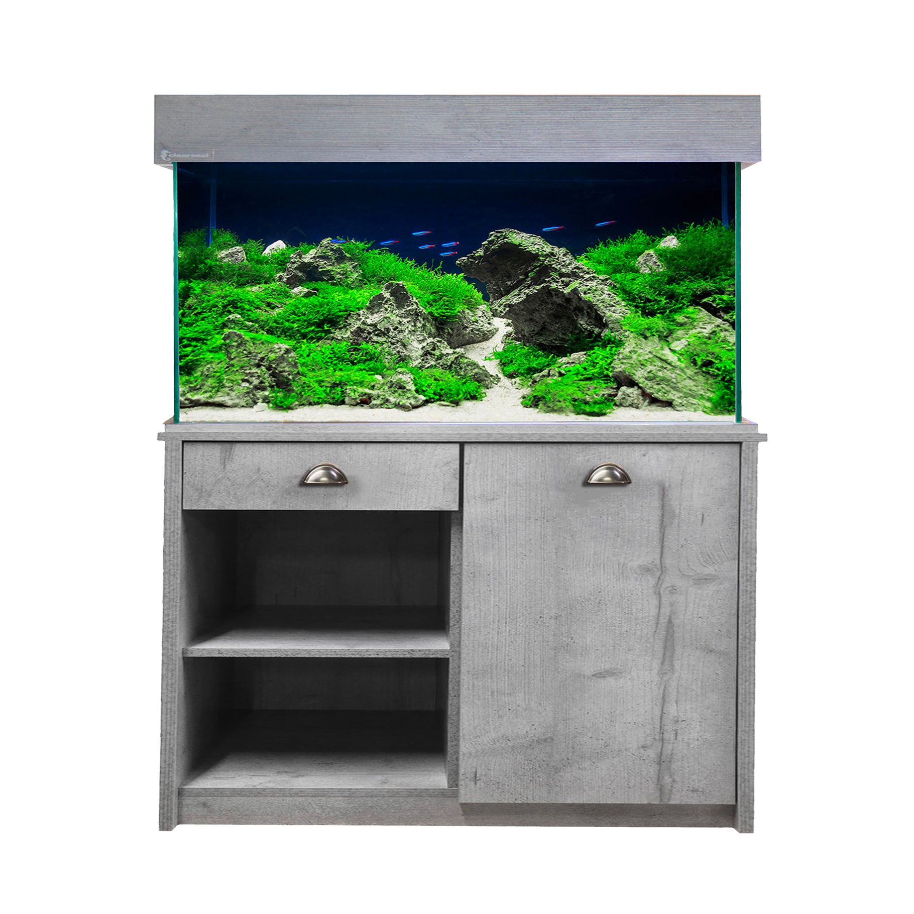 Clearseal 48" Ambience Aquarium Set - Grey Concrete.