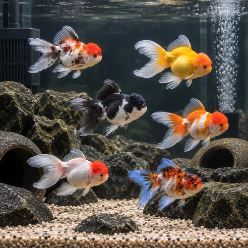Assorted Oranda Goldfish Carassius Auratus
