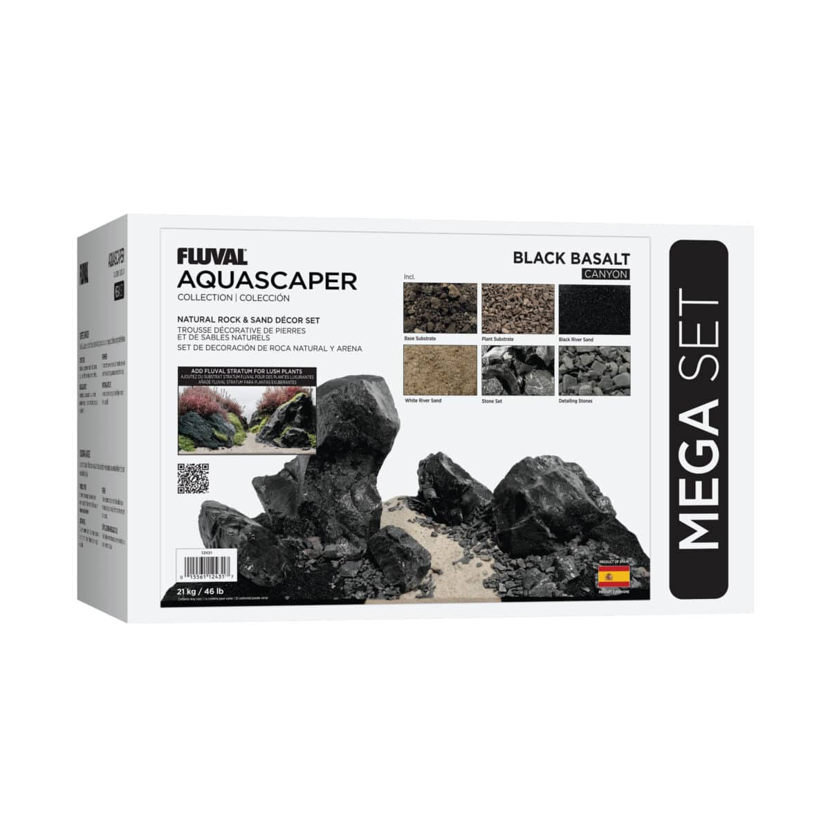 Fluval Aquascaper Natural Sand and Rock Mega Decor Set