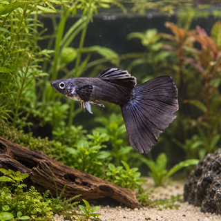 Black Male Guppy