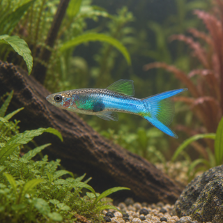 Blue Male Endler Guppy Fish Poecilia Wingei