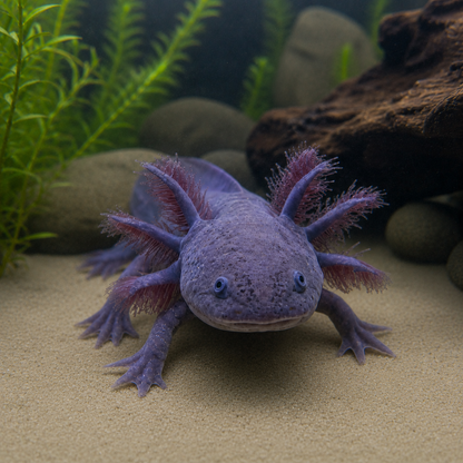 Brown Wild Coloured Black Eye Axolotl Ambystoma Mexicanum