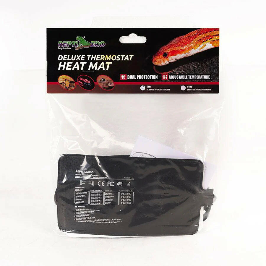 ReptiZoo Deluxe Thermostat Heat Mat 100 x 178mm 6w