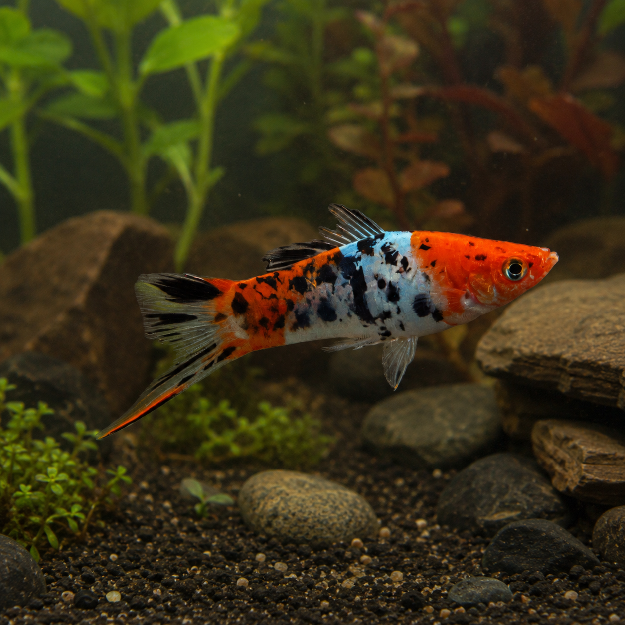 Calico Swordtail Xiphophorus Hellerii 