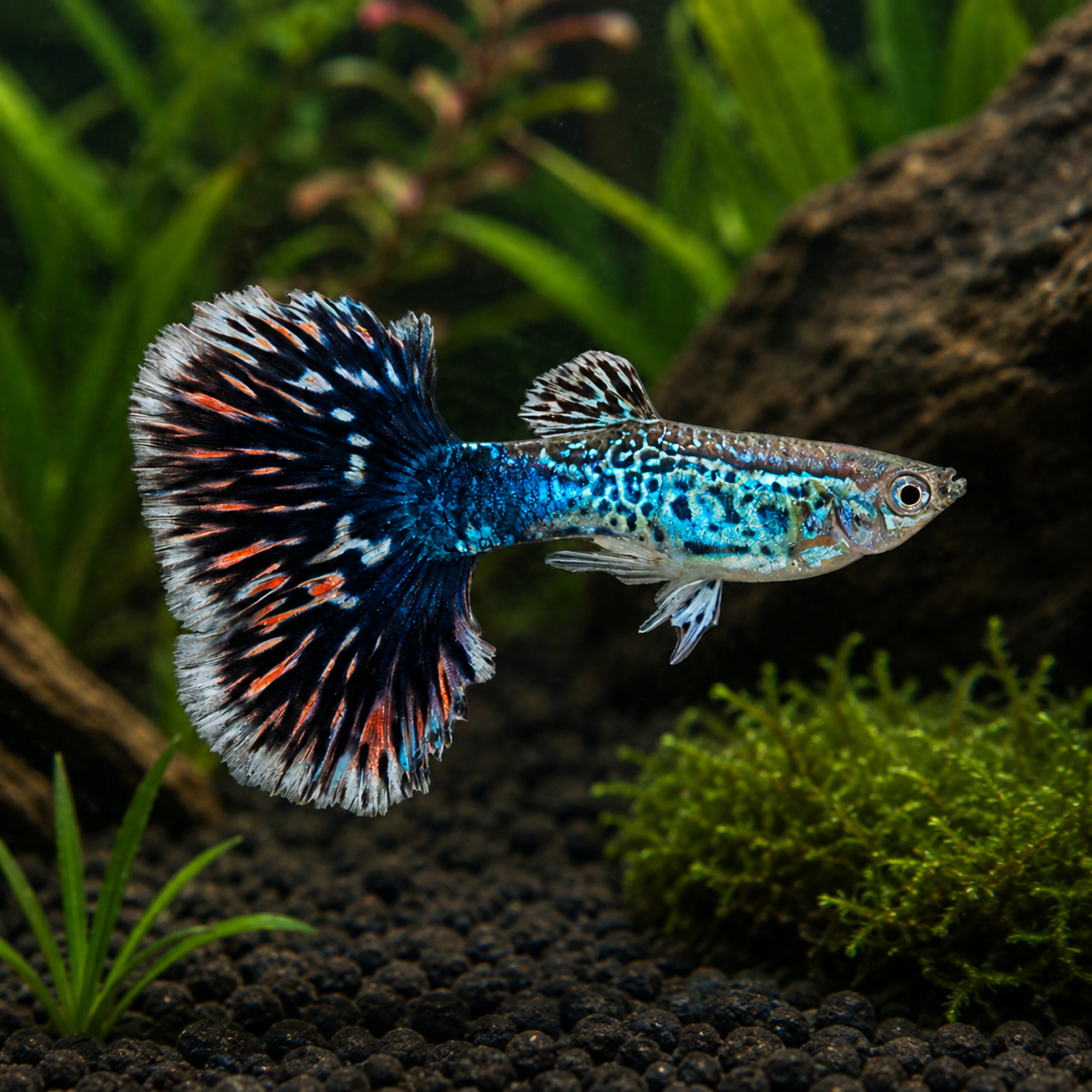 King Cobra Guppy Poecilia Reticulata 3cm