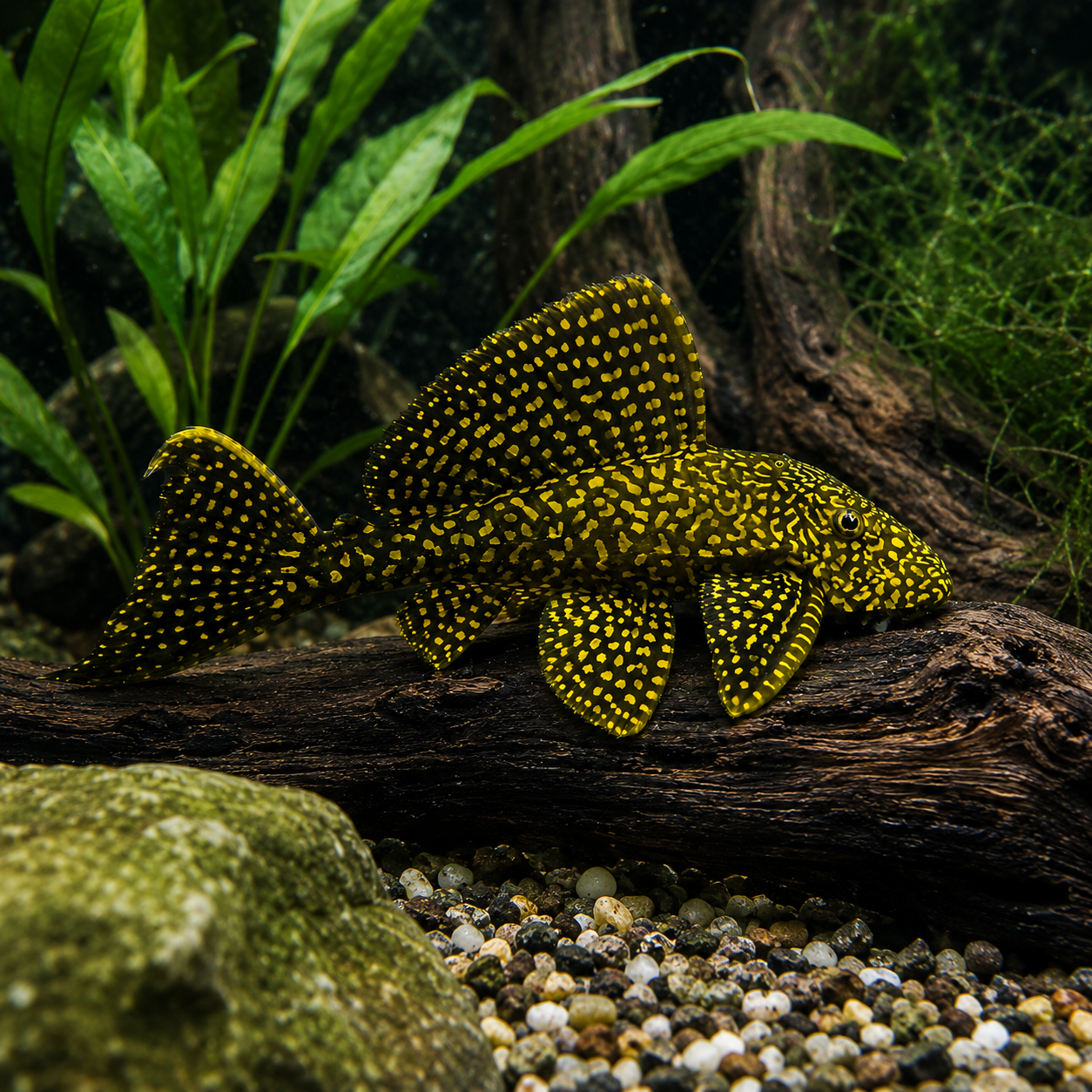 L22 Marbled Sail Fin Pleco Pterygoplichthys Joselimaianus.