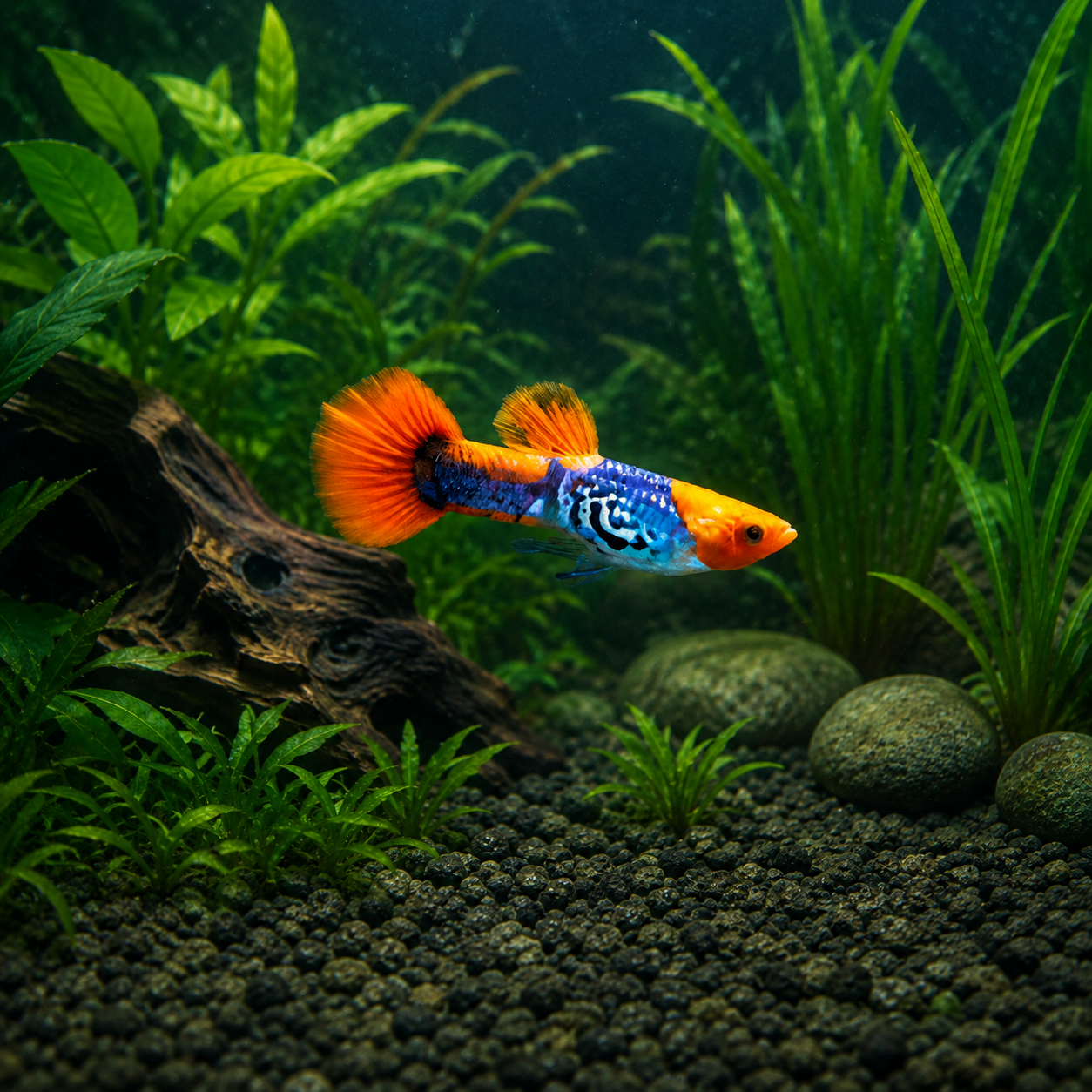 Cobra Koi Guppy Poecilia Reticulata 3cm