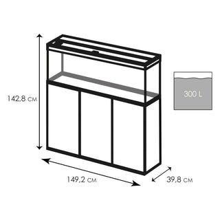 Ciano Emotions Pro 150 Black Aquarium And Black Cabinet.