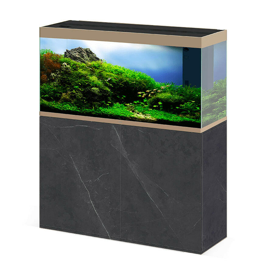 Ciano Emotions Pro 120 Mystic Aquarium And Black Marble Cabinet.