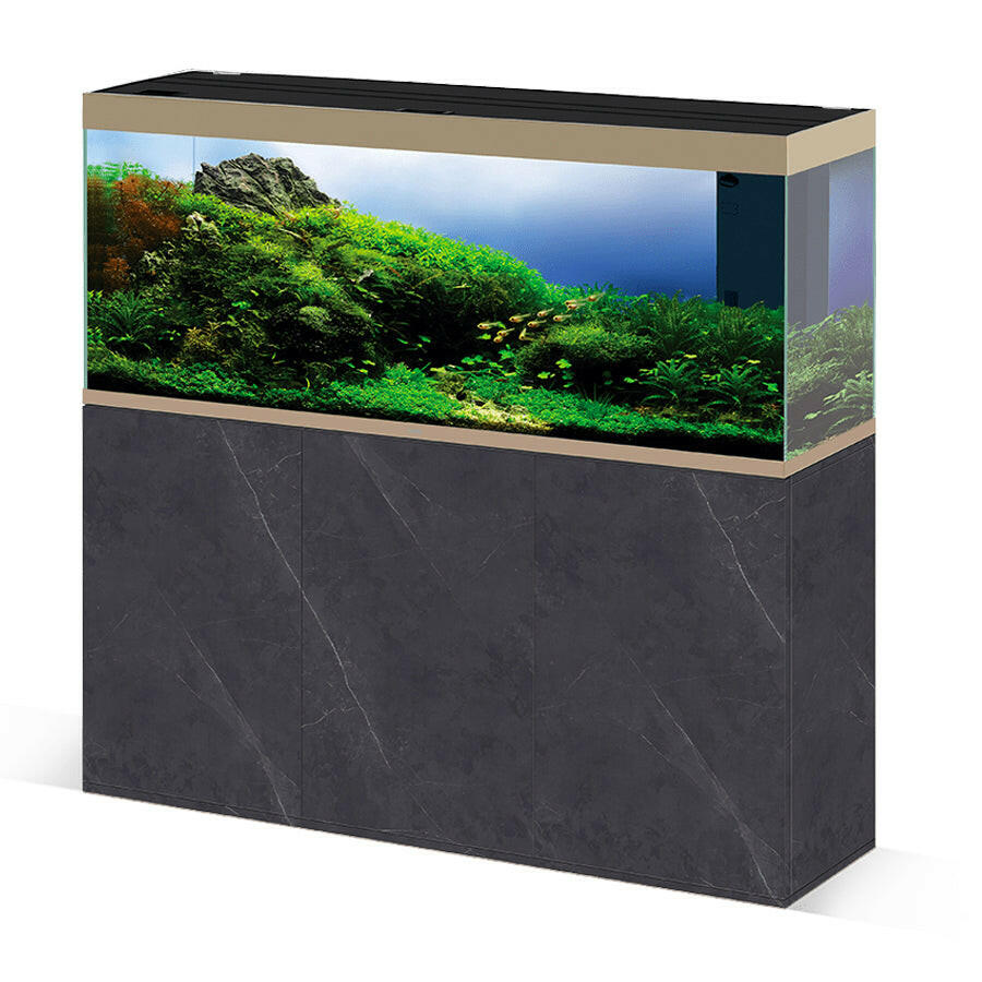 Ciano Emotions Pro 150 Mystic Aquarium And Black Marble Cabinet.