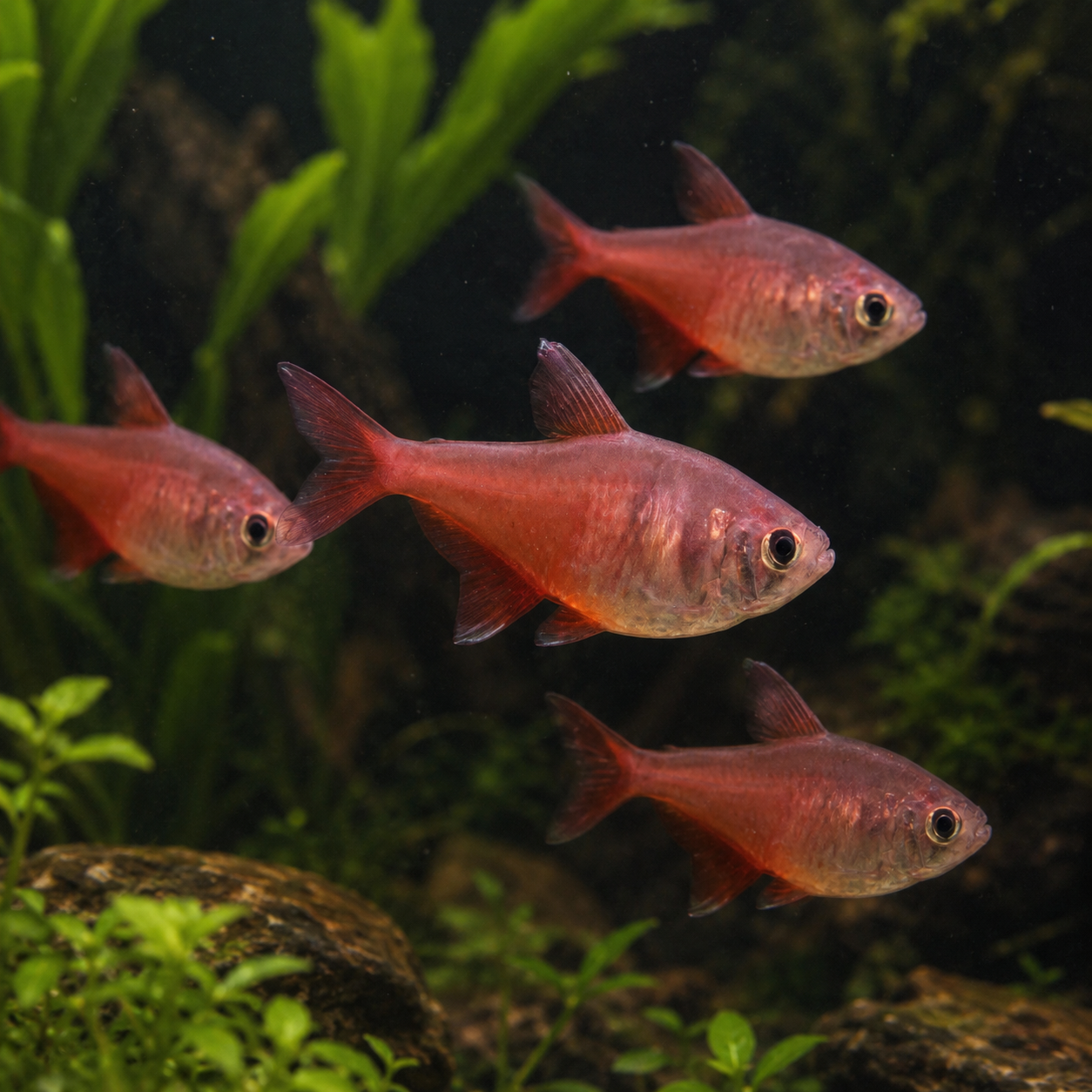 Flame Pink Salmon Tetra Hyphessobrycon Flammeus
