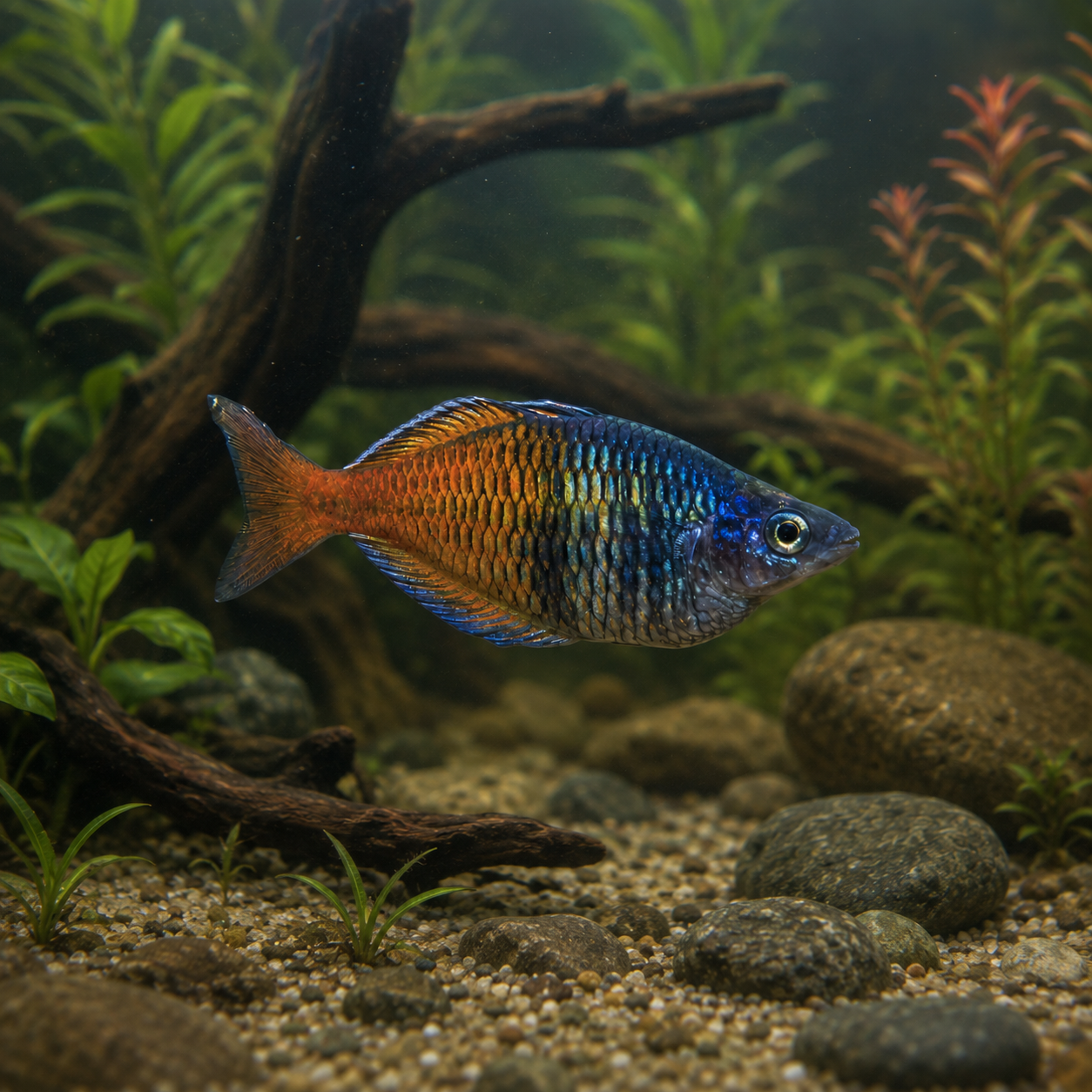 Jantan Boesemani Rainbow Fish