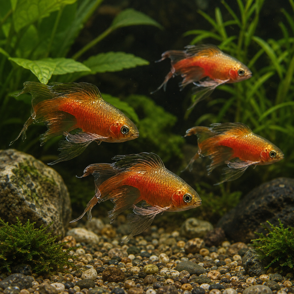 Long Fin Rosy Barb Pethia Conchonius
