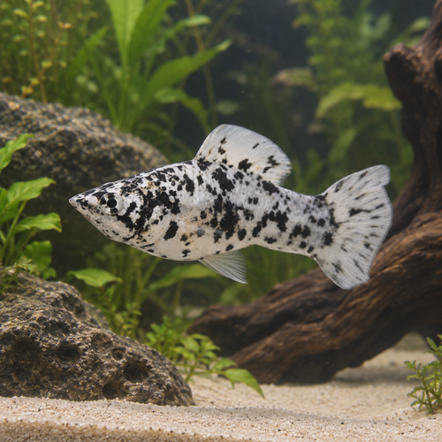 Marble Dalmatian Molly Poecilia Sphenops